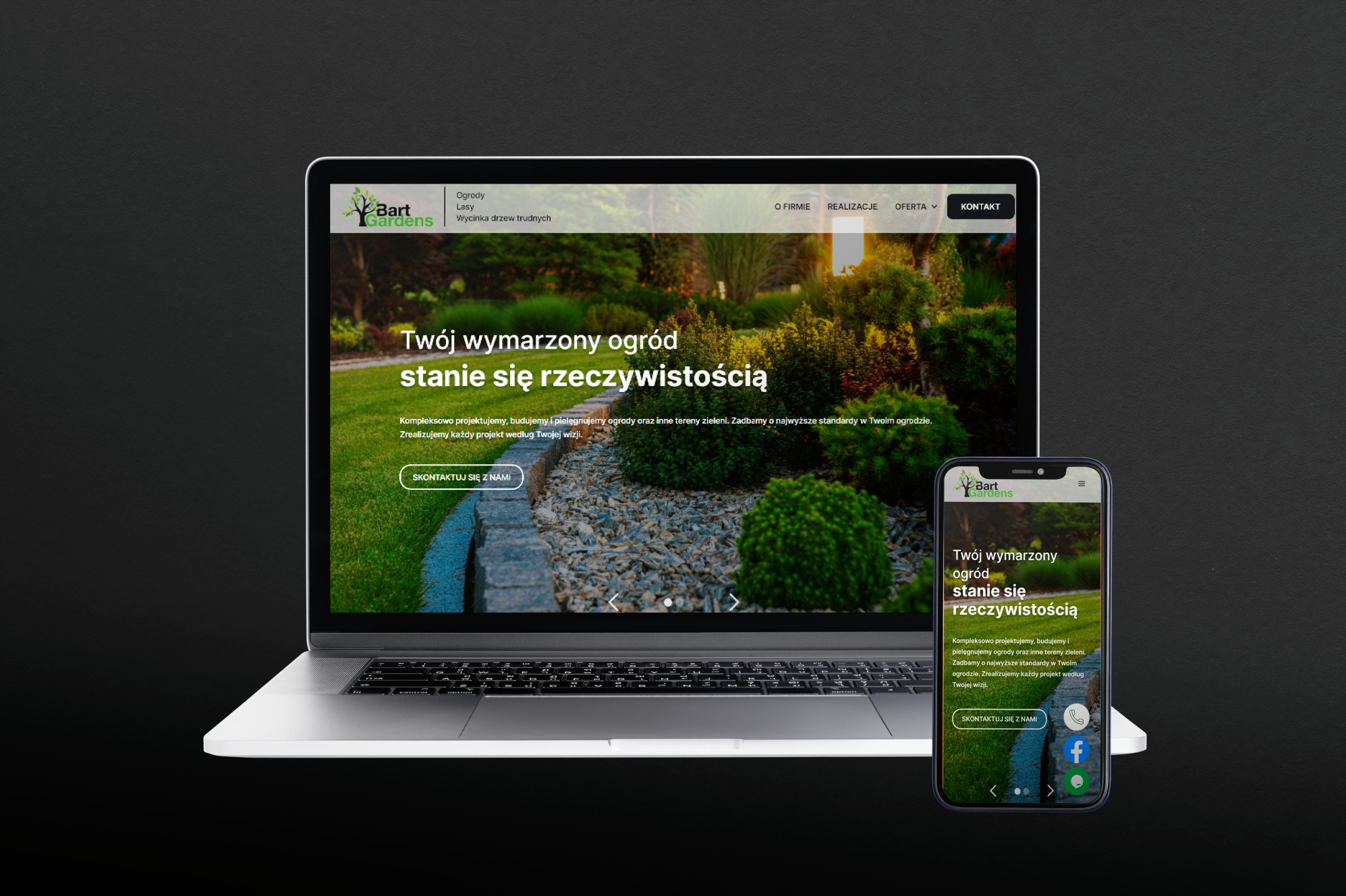 Strona internetowa dla klienta BartGardens