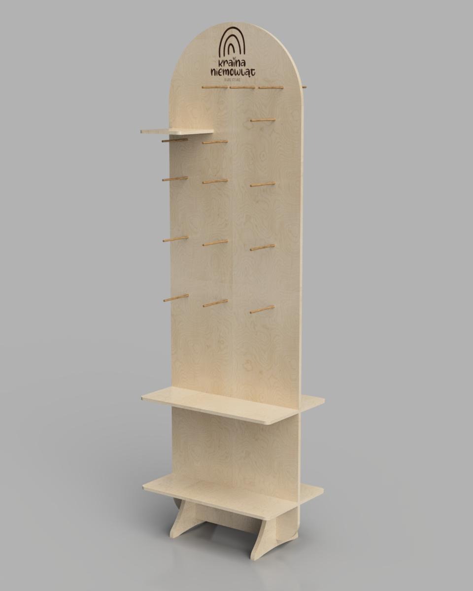 Ekspozytor ze sklejki.