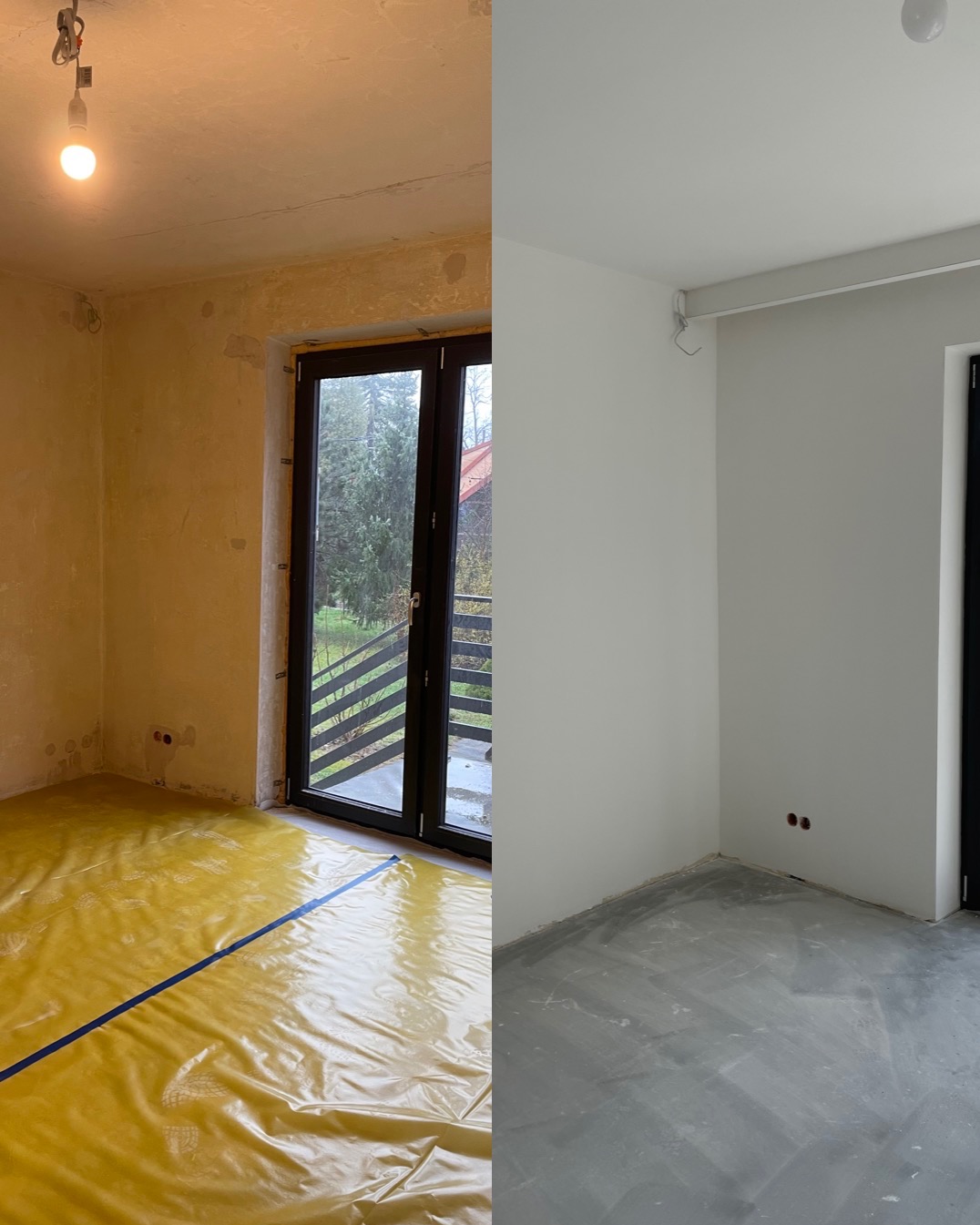 Usówanie starych powłok malarskich Szpachlowanie Zabudowy led