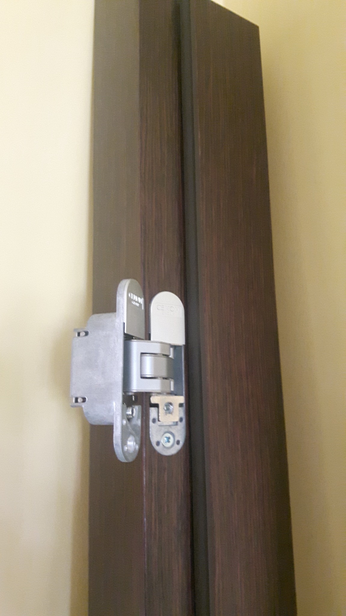 Zawias regulowany, drzwi bezprzylgowe