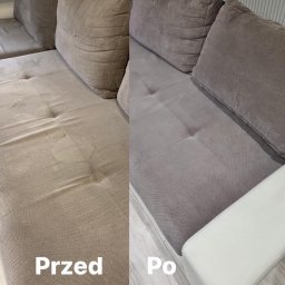 Wporzadku - usługi sprzątania Monika Pająk - Mała metamorfoza narożnika po praniu ekstrakcyjnym.