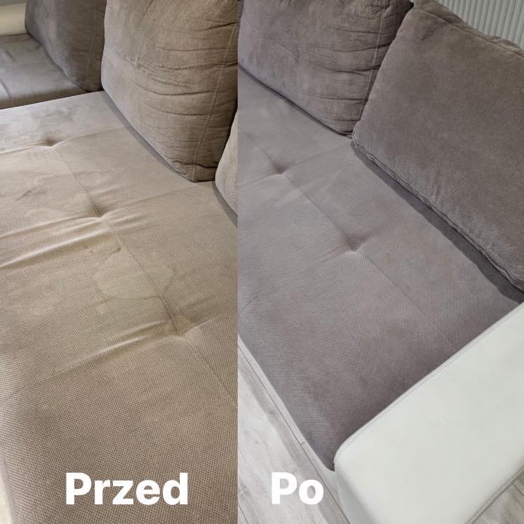 Mała metamorfoza narożnika po praniu ekstrakcyjnym.