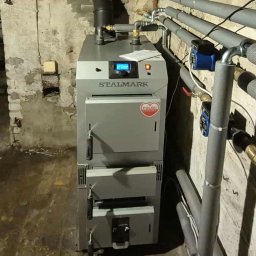Kocioł zgazowujący drewno o podwyższonym standardzie Stalmark Eko Wood 23 kW, zamontowany w miejscowości Rogalino
