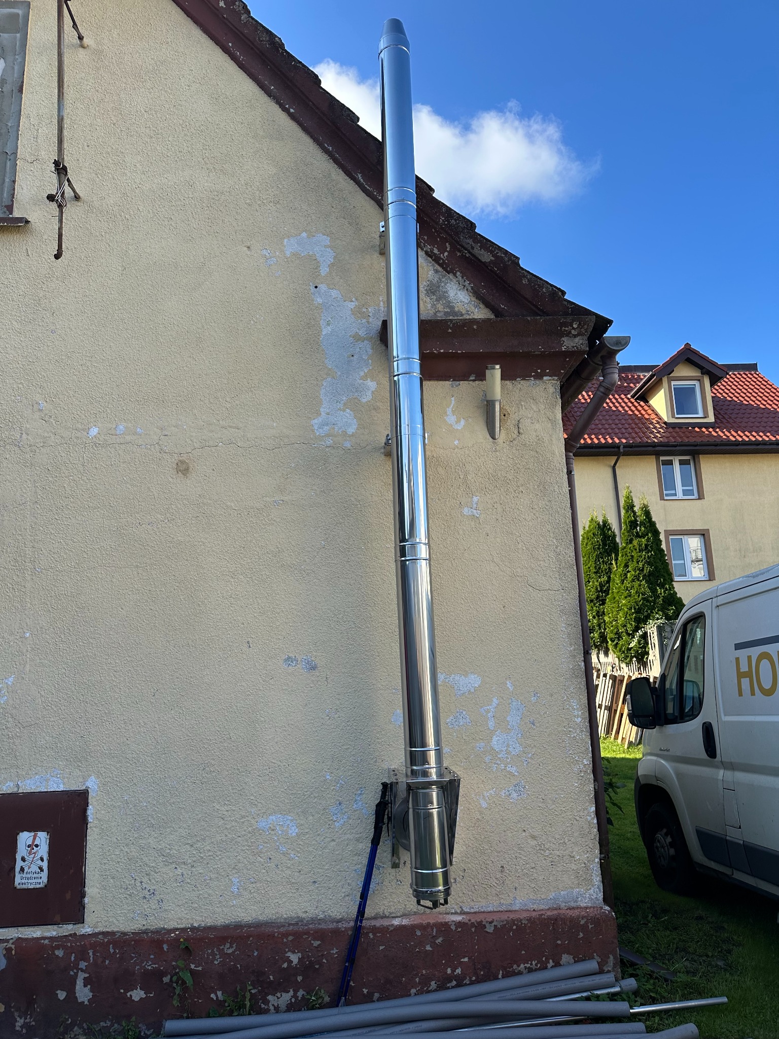 Komin stalowy zamontowany w Mielnie