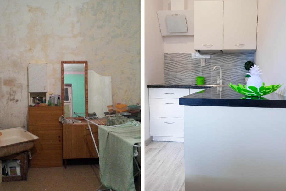 Zrealizowany remont mieszkania dzięki uzyskaniu kredytu hipotecznego.