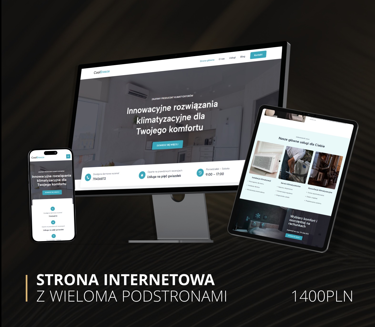 Strona internetowa z podstronami