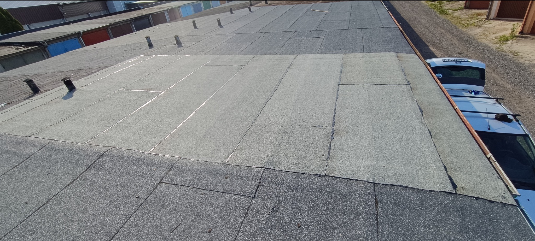 Dach garażu m. Kościan po naprawę.