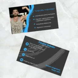 Wizytówki dla trenera personalnego.