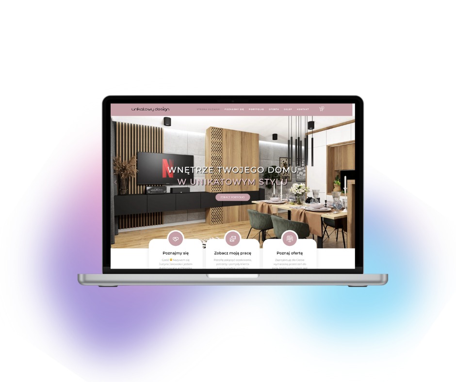 Realizacja sklepu internetowego architektki wnętrz
