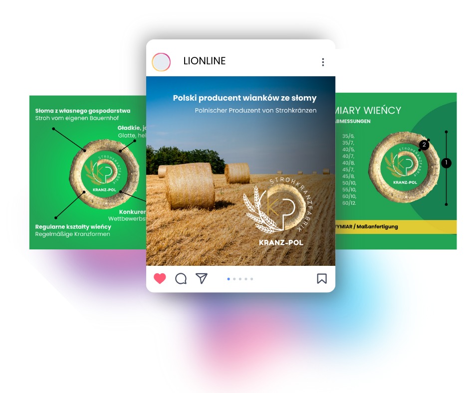 Realizacja social media dla Kranz-Pol polskiego producenta podkładów słomianych