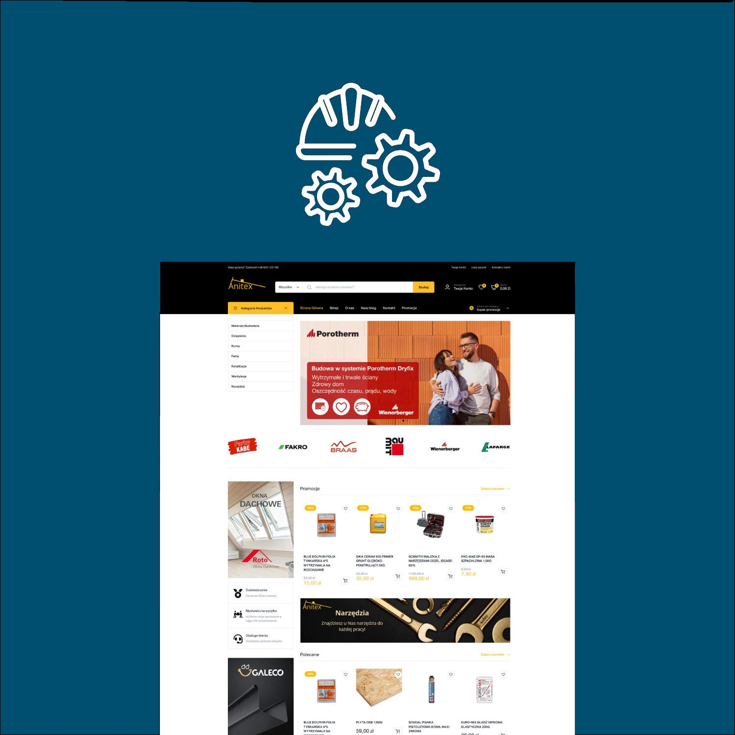 Sklep internetowy dla Firmy z branży budowlanej