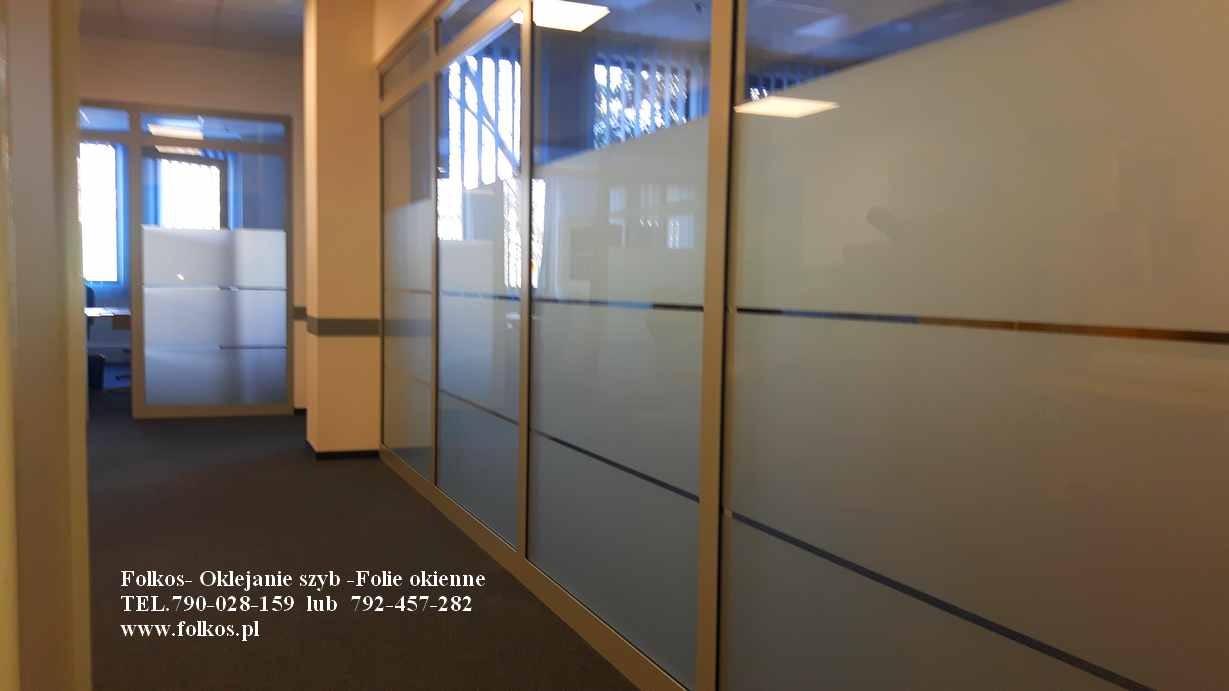 Folkos oklejanie biur- folie na ścianki działowe
