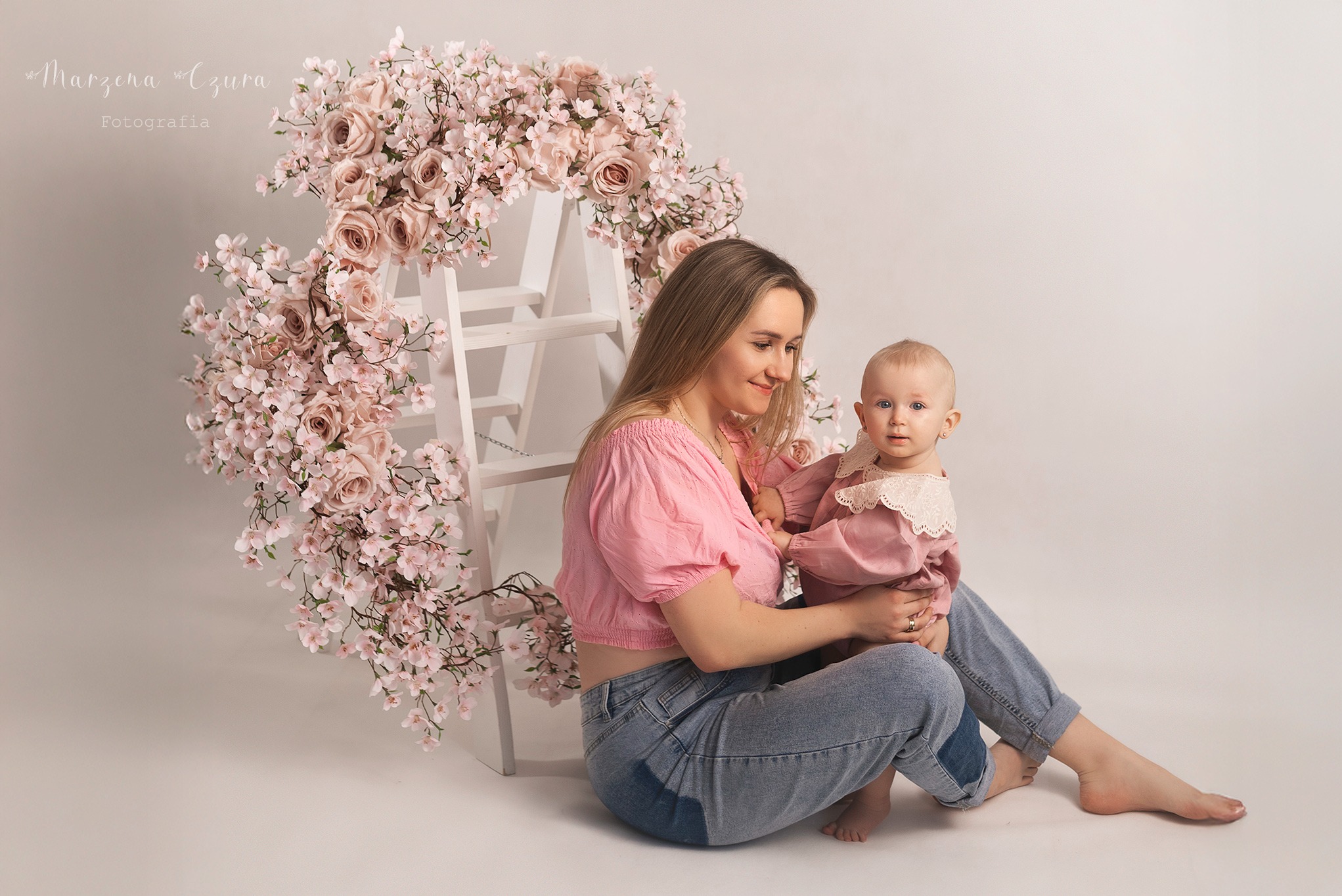 sesja mama i córka w studio