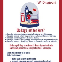 10-tygodniowy kurs języka angielskiego dla osób początkujących.