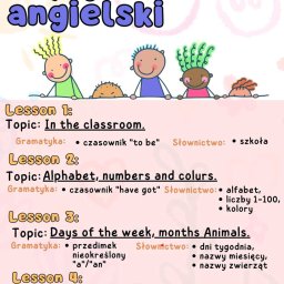 Język angielski- omówienie materiału dla każdej klasy zarówno szkół podstawowych jak i średnich.