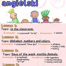Język angielski- omówienie materiału dla każdej klasy zarówno szkół podstawowych jak i średnich.