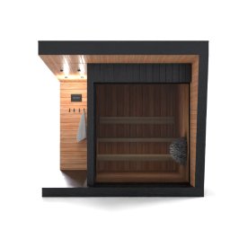 Sauna ogrodowa MOYA SLOPE S z najlepszej klas piecem HUUM DROP 9kw wifi. Wersja Panorama.
5 osobowa sauna W pełni izolowana i wykonana w najwyższym standardzie budownictwa szkieletowego - odpowiednio serwisowana może służyć 50 lat i dłużej