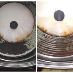 INSTAL-HEAT RADOSŁAW MORAWSKI - Wymiennik główny - Kocioł gazowy Vaillant przed i po czyszczeniu.