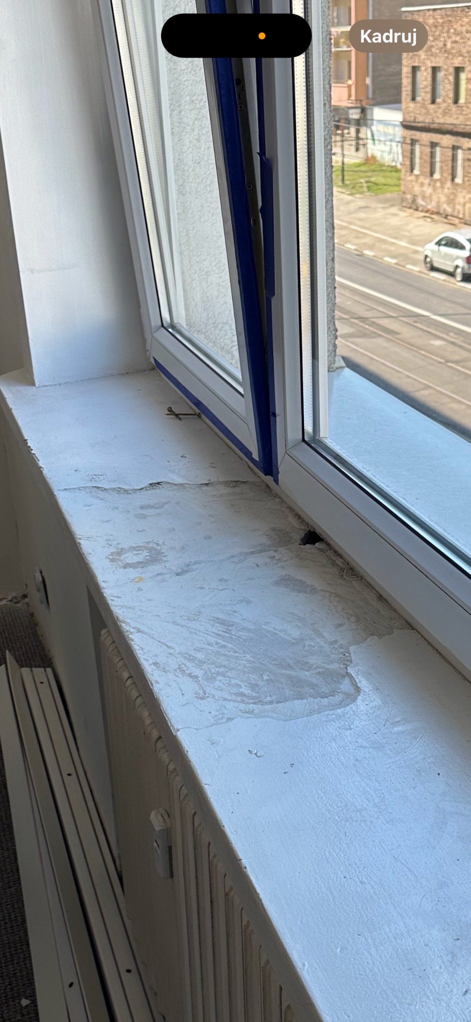 Parapet przed wypełnieniem