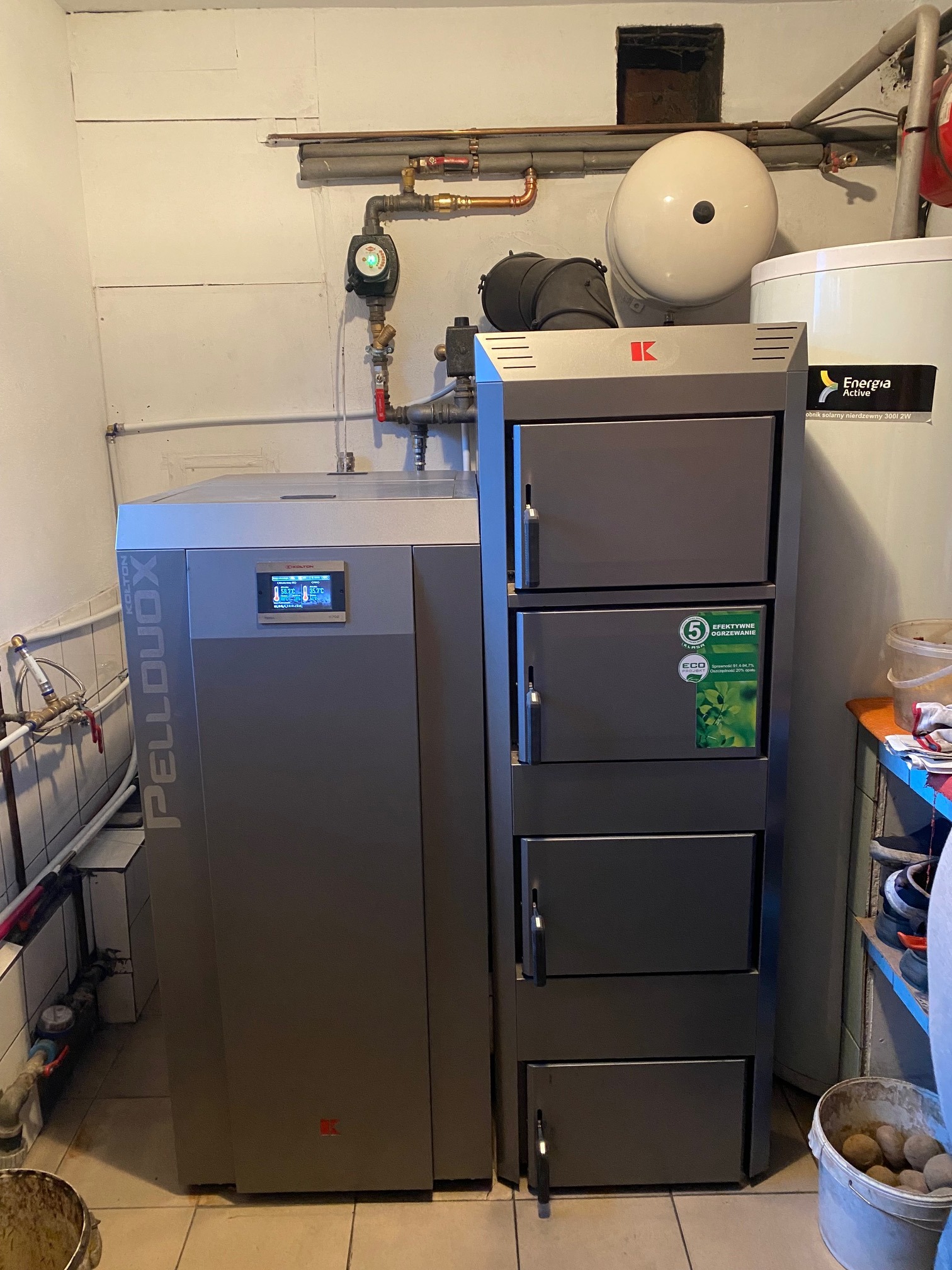 Montaż kotła na pellet Kołton Pellduox 18kW