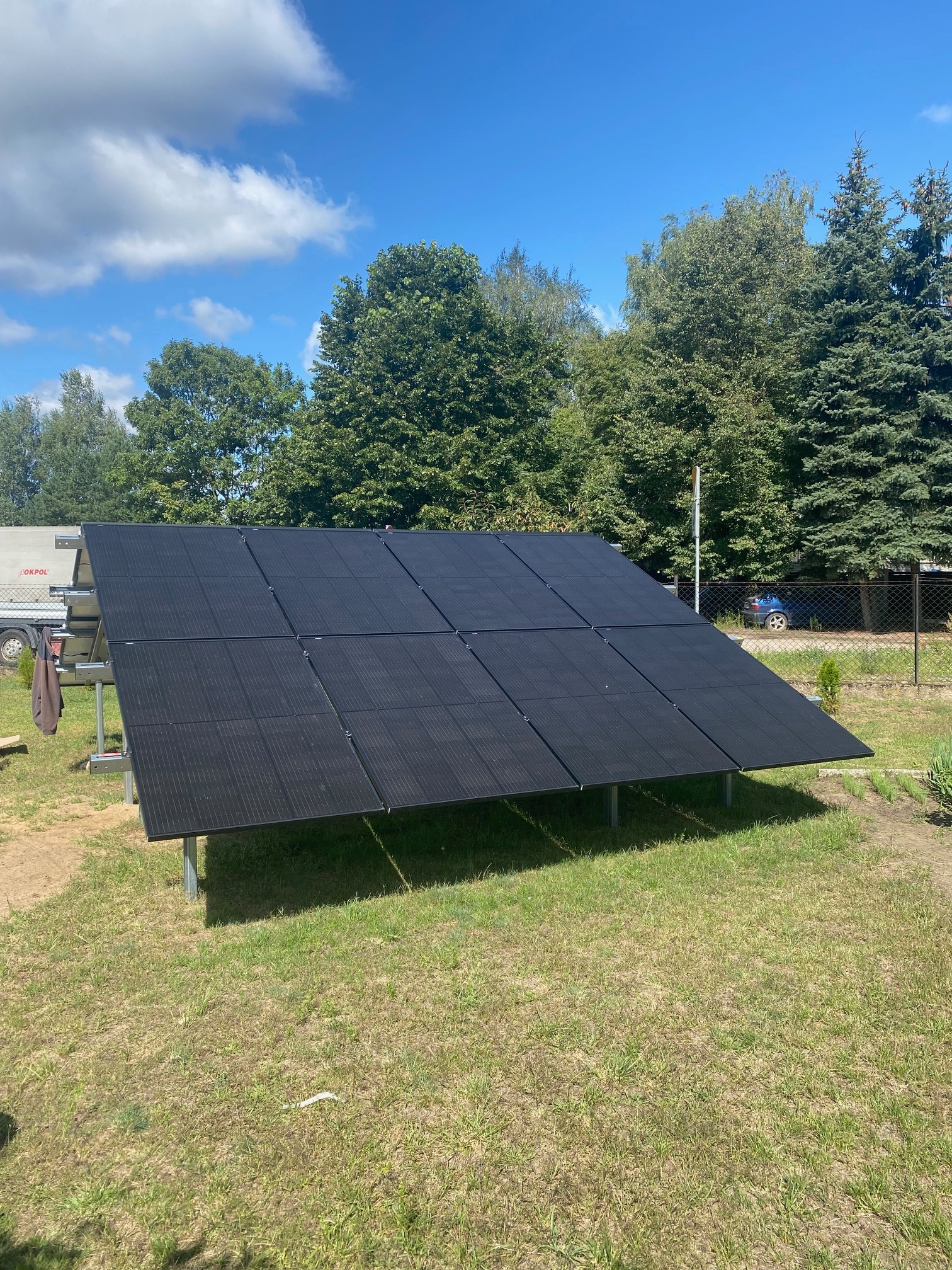 Fotowoltaika na gruncie 6,5kWp skierowana na wschód-zachód