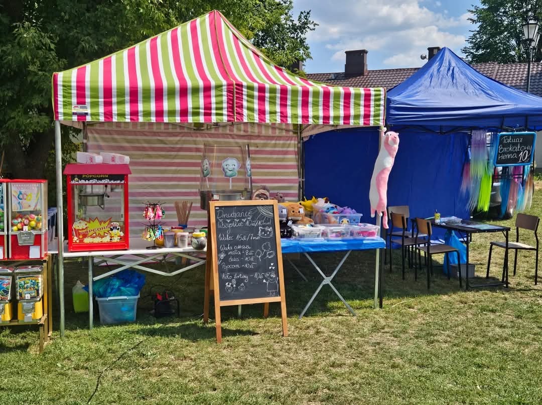 Stoisko wata cukrowa popcorn