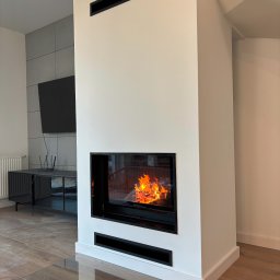 Aranżacja nowoczesnej bryły kominka 