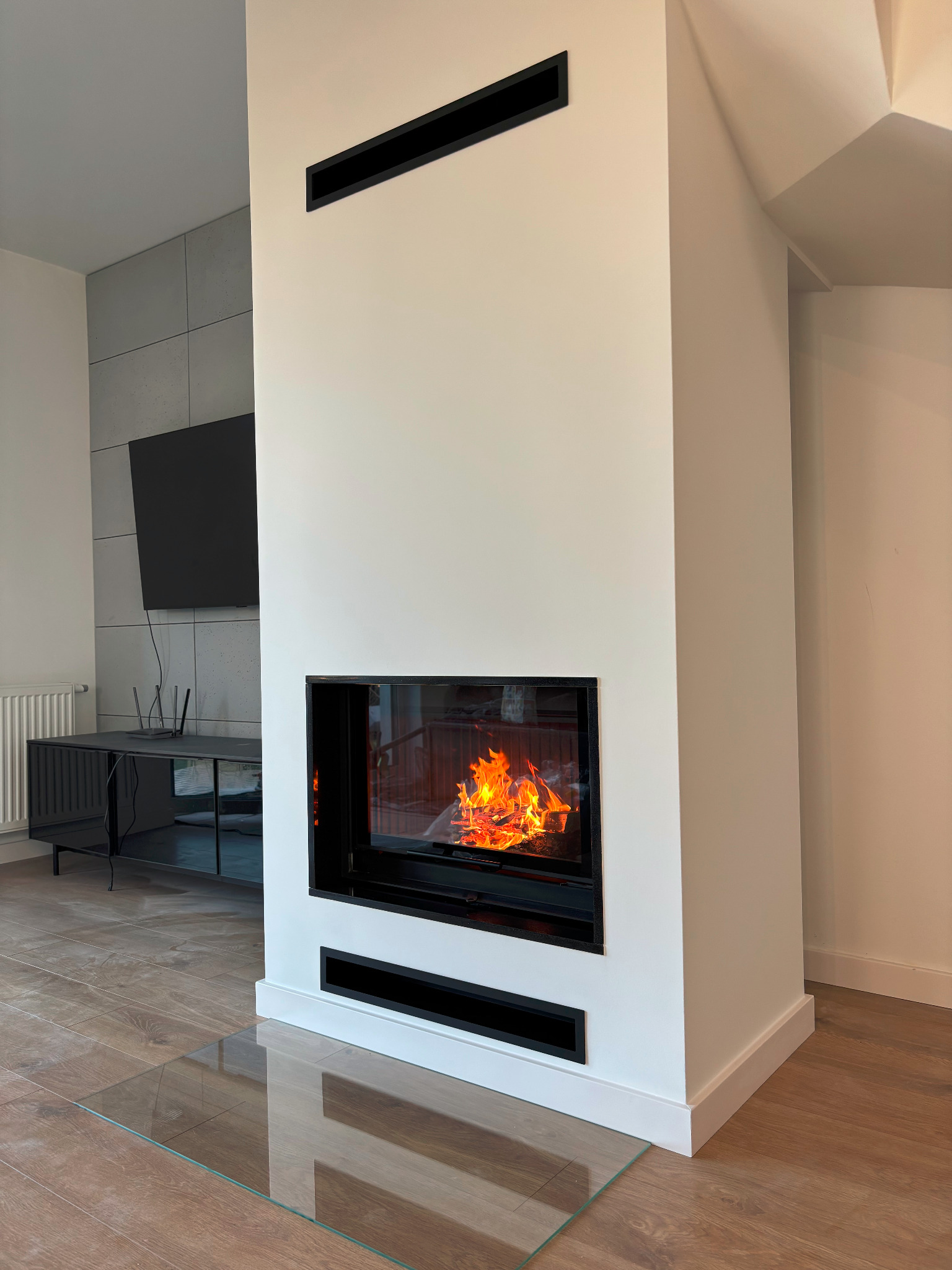 Aranżacja nowoczesnej bryły kominka