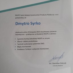 Dmytro Syrko - Montaż Sufitów Napinanych Raszyn