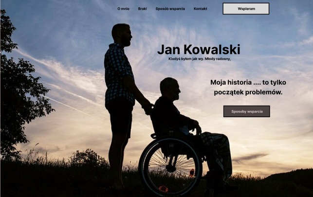 Strona internetowa - www wspierające osoby niepełnosprawne.