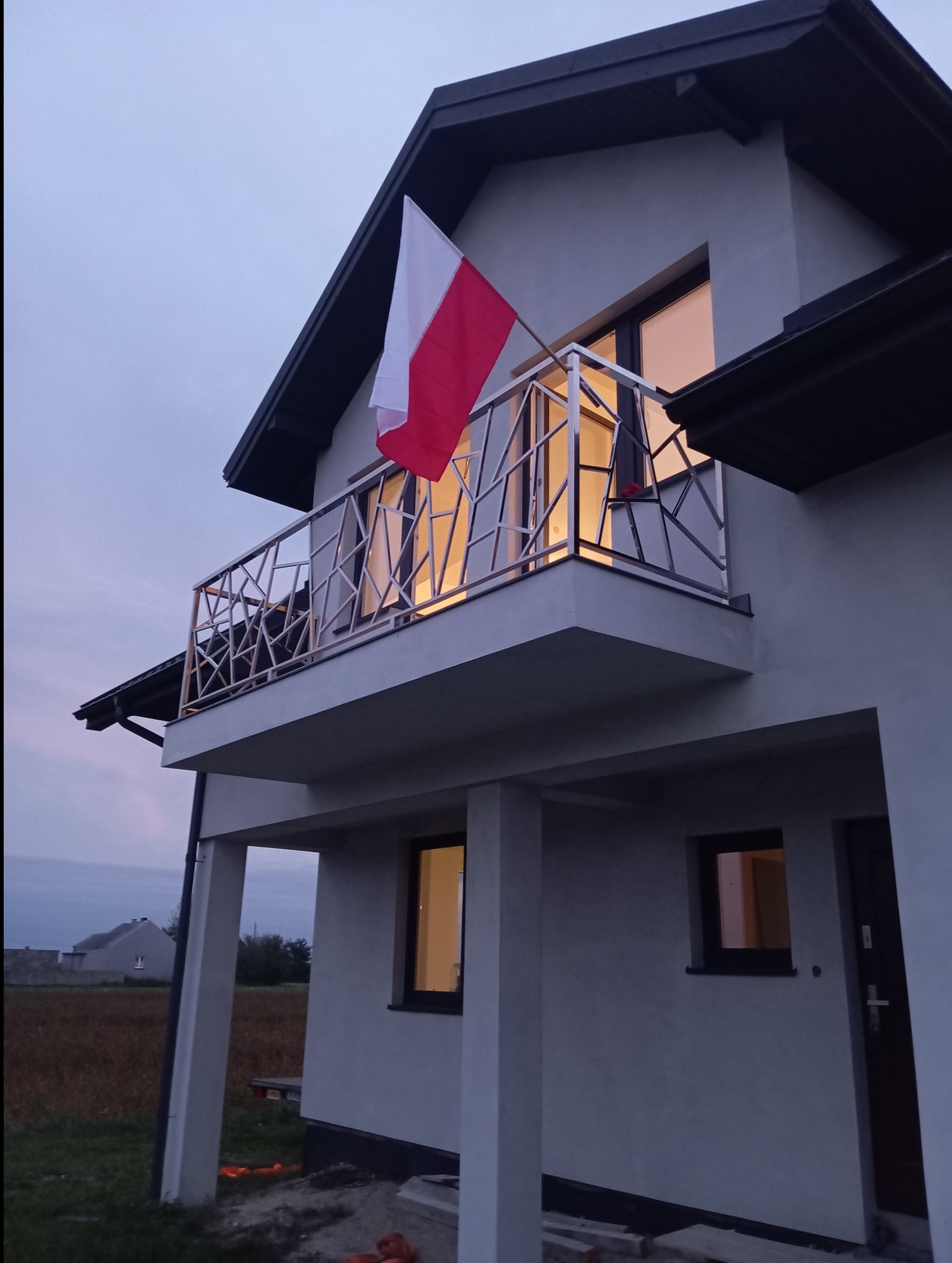 Balustrada balkonowa nierdzewna polerowana