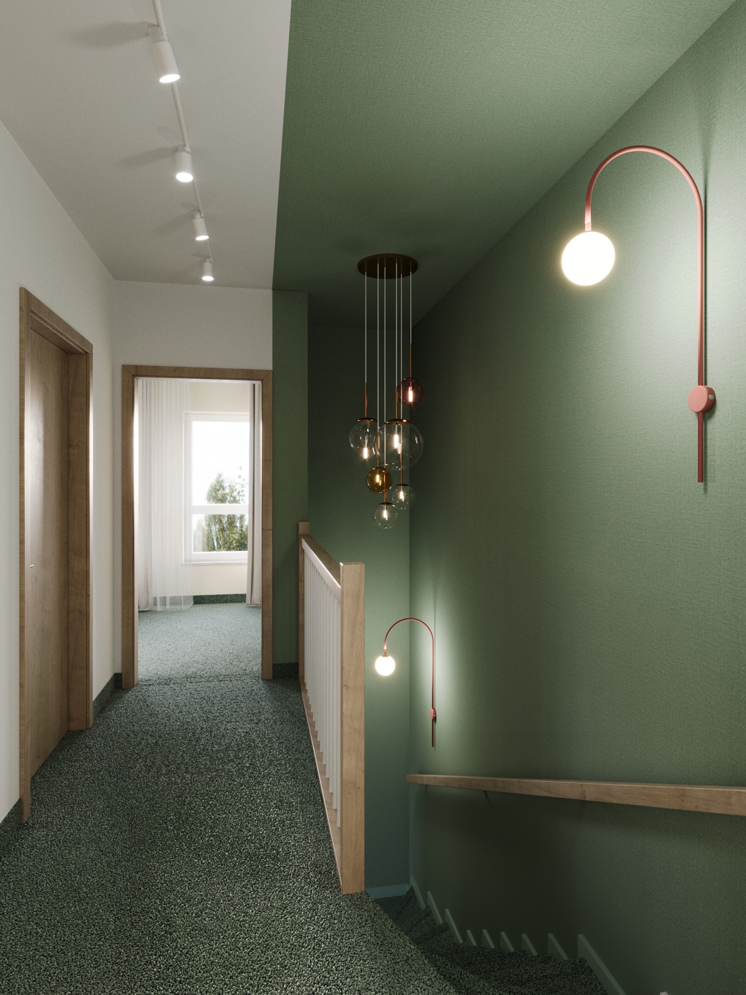 Klatka schodowa w domu jednorodzinnym, Szczecin