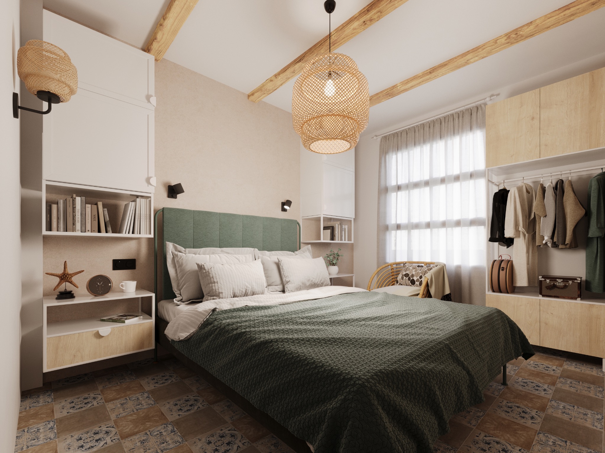 Duża sypialnia w apartamencie na wynajem, Hiszpania