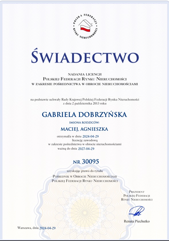 Licencja pośrednika