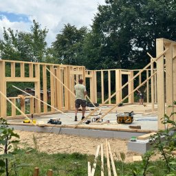 Dębe wielkie - projekt domu stodoła z widokiem