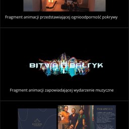 Adam Golmont - Animacja prezentująca test ognioodporności: płomienie oddziałują na instalację wewnątrz betonowej obudowy z metalową pokrywą.