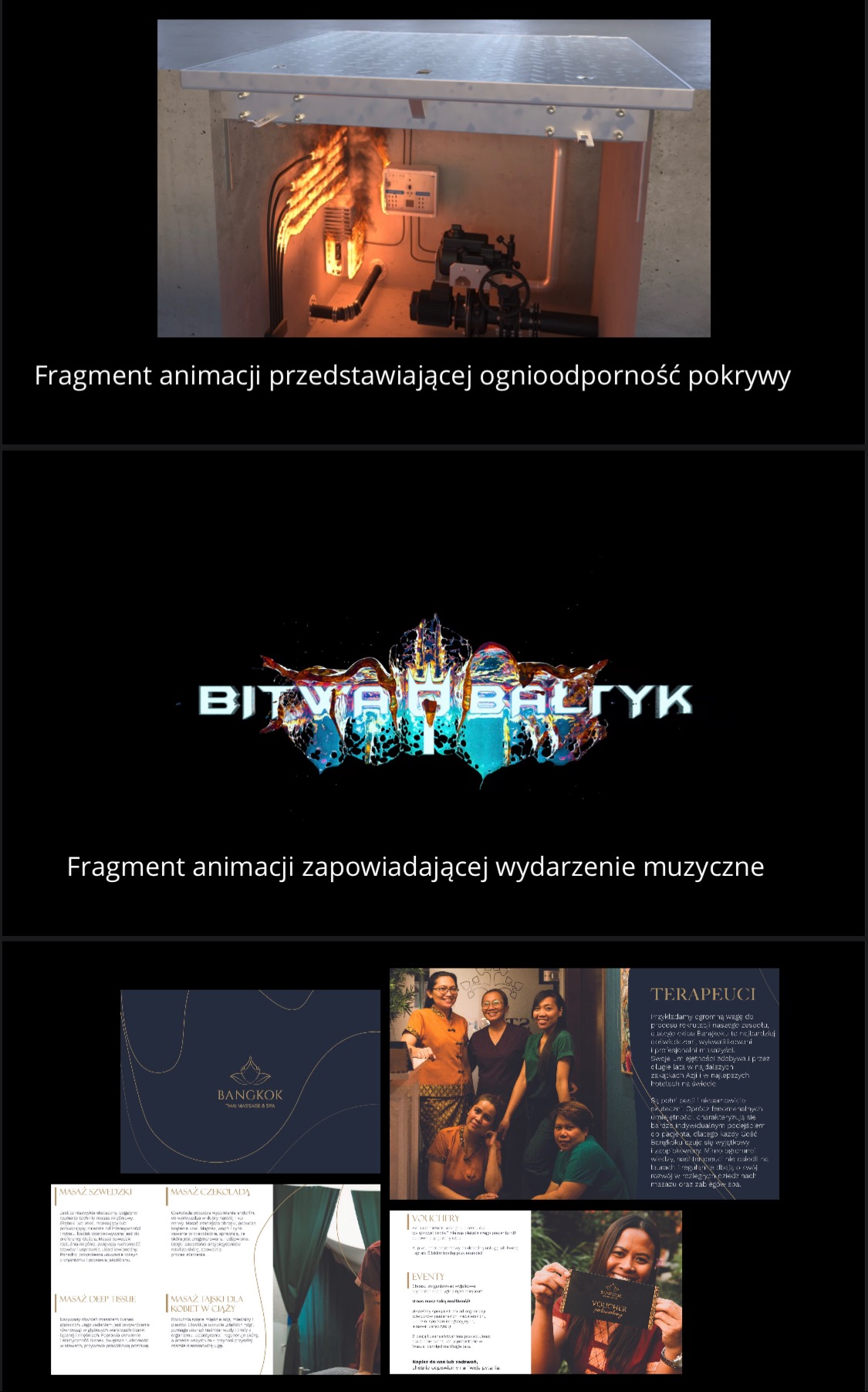 Animacja prezentująca test ognioodporności: płomienie oddziałują na instalację wewnątrz betonowej obudowy z metalową pokrywą.