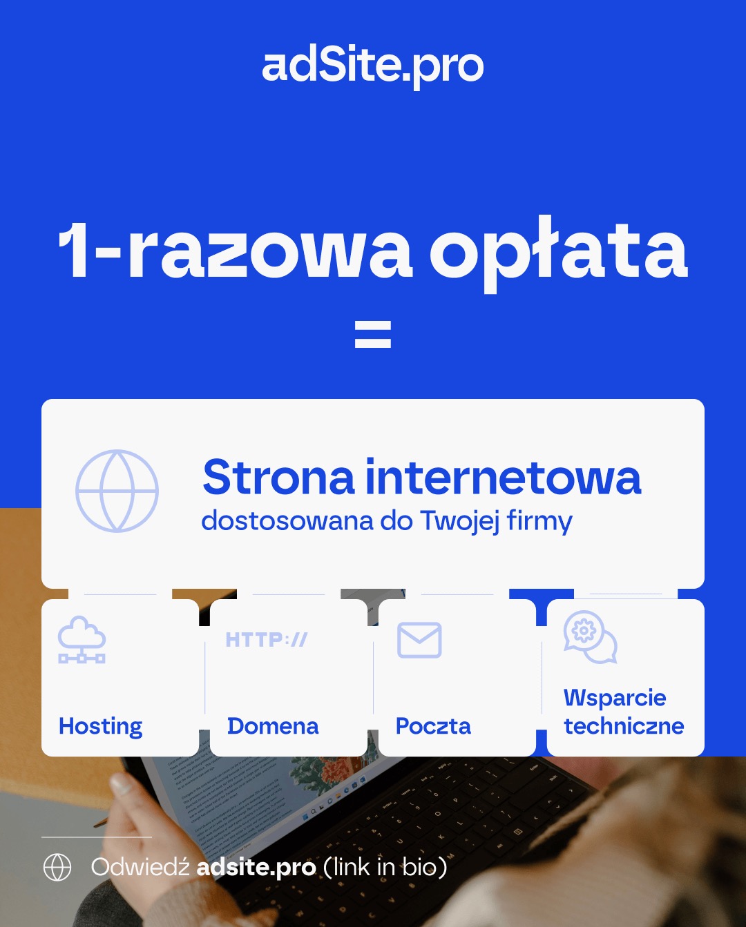 1-razowa opłata, bez dodatkowych płatności