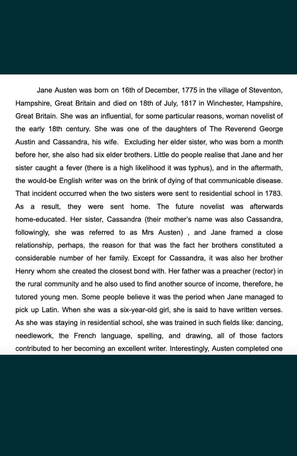 Jedno z przykładowych tłumaczeń tekstu z języka polskiego na angielski.