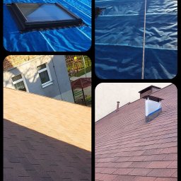 MS Michał Sikorski - Wymiana starego, zniszczonego gontu bitumicznego na nowy wraz z montażem nowej membrany dachowej.