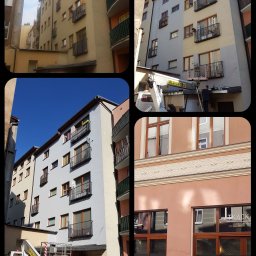 MS Michał Sikorski - Malowanie elewacji budynku 4 kondygnacyjnego.