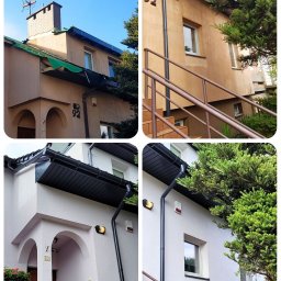 MS Michał Sikorski - Mycie i malowanie elewacji domu w zabudowie szeregowej.