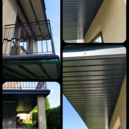 Montaż podbitki PVC od spodu płyt balkonowych.