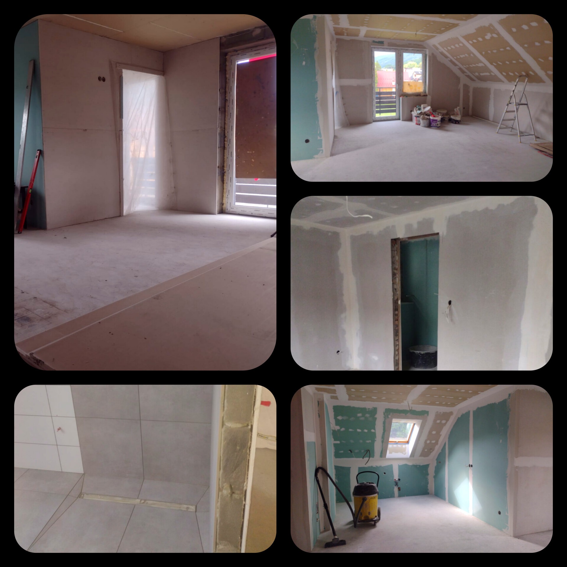 Zabudowa GK piętra w domku jednorodzinnym.