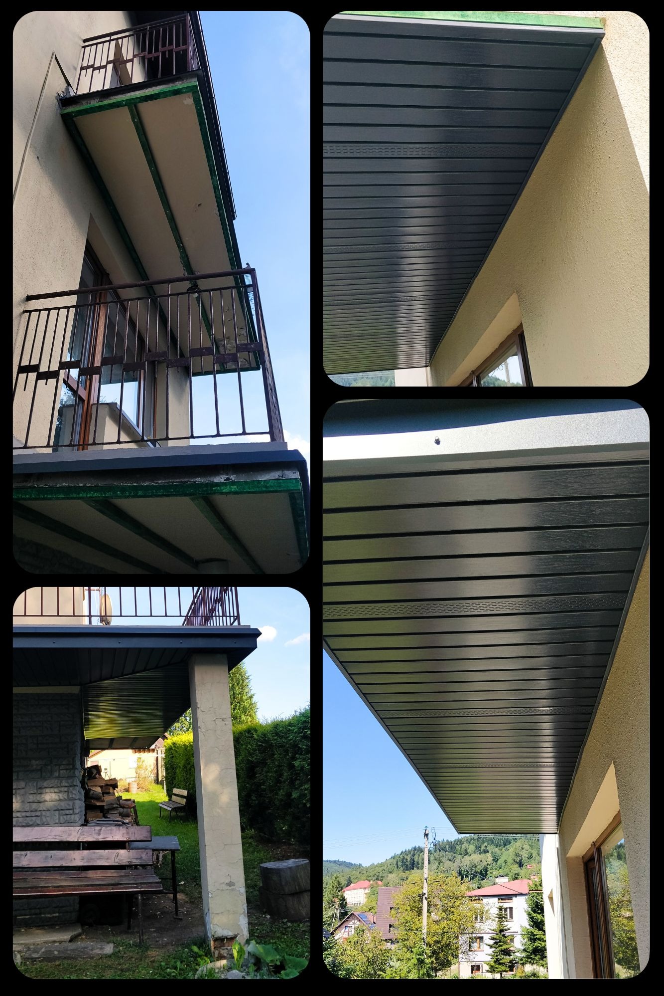 Montaż podbitki PVC od spodu płyt balkonowych.