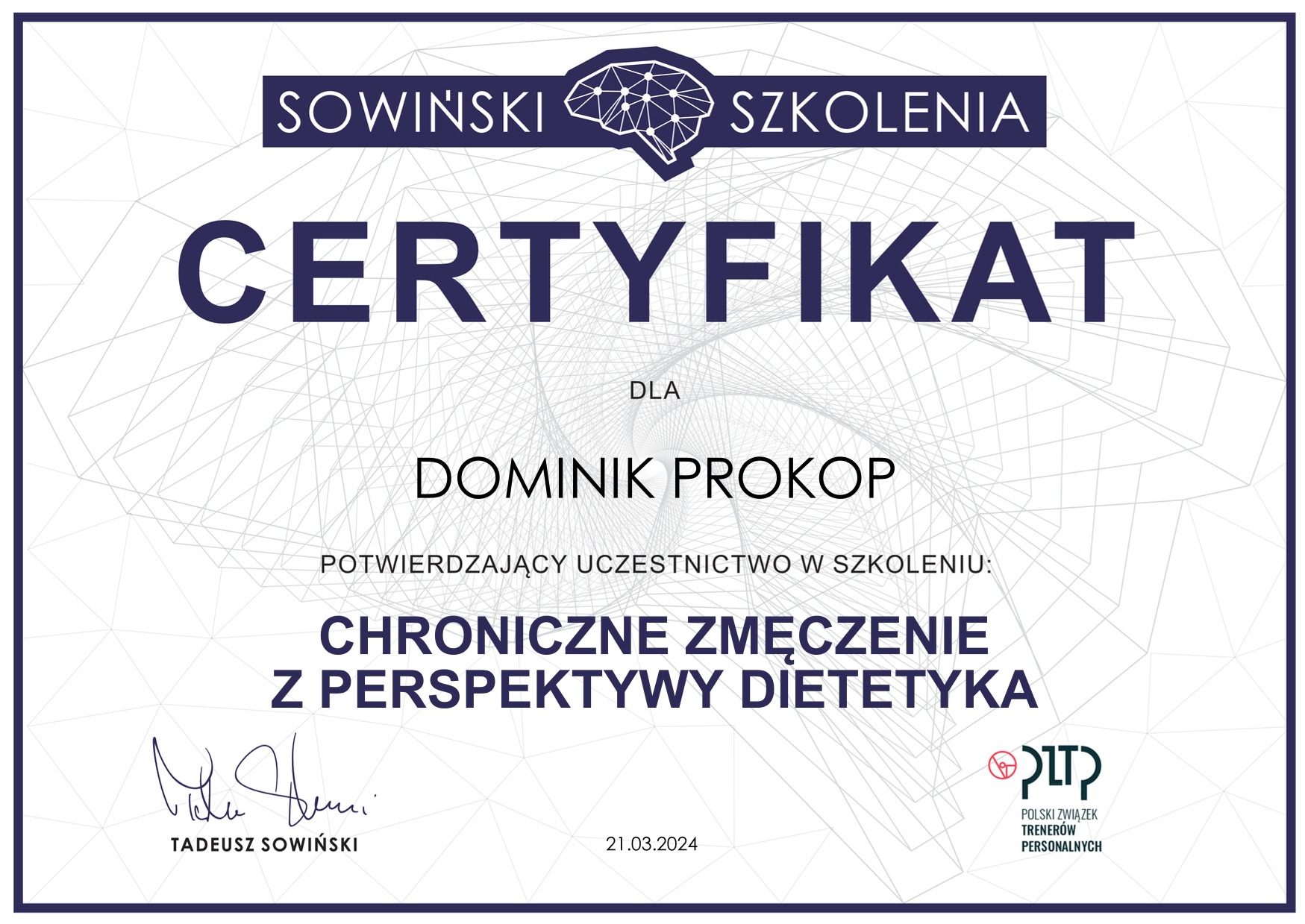 Szkolenie 'Chroniczne zmęczenie z perspektywy dietetyka'