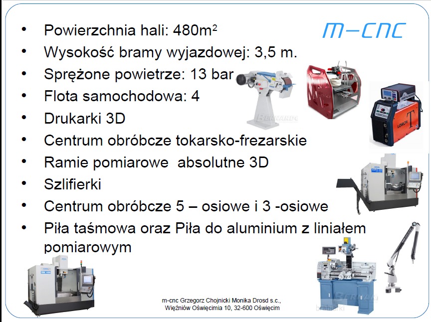 Park maszynowy na którym realizowane są usługi