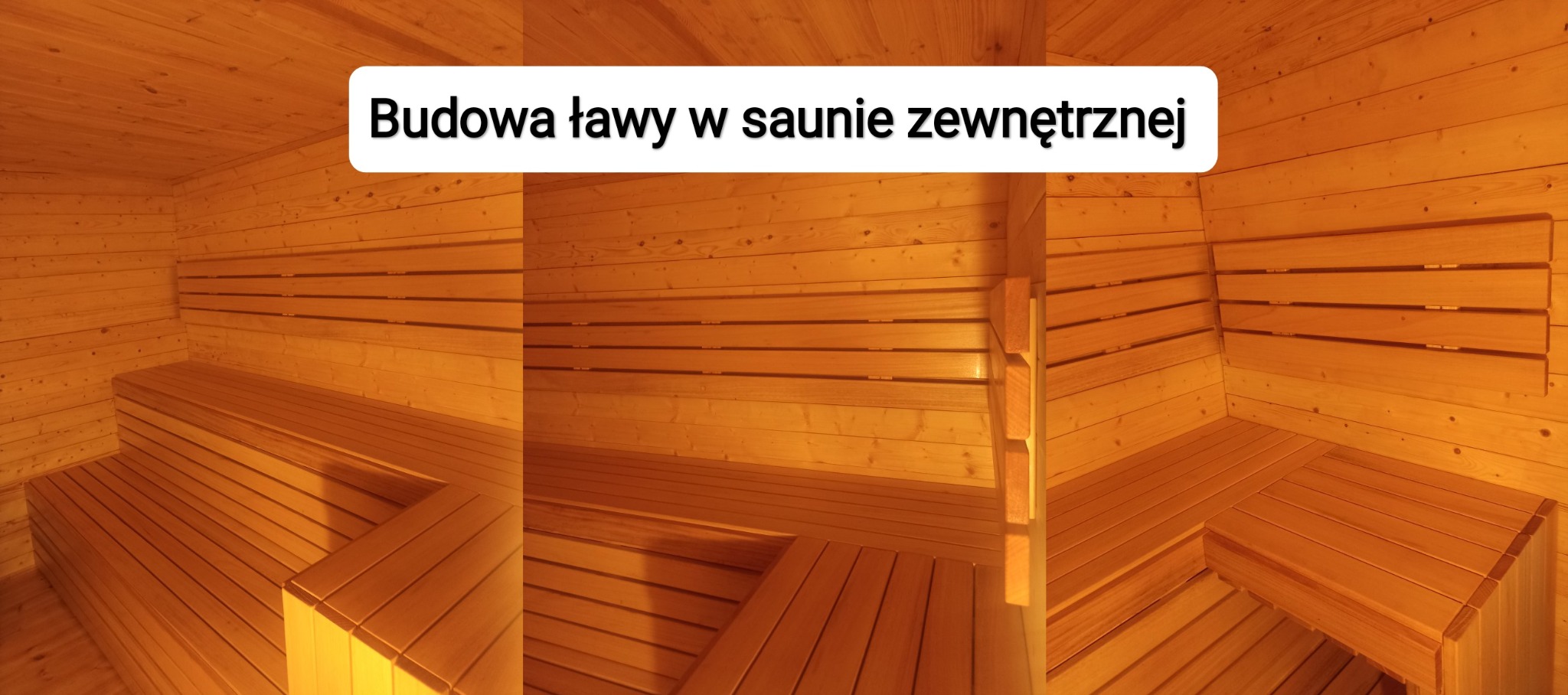Budowa ławy saunowej.