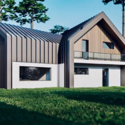 Dom jednorodzinny. Stróża, małopolskie.