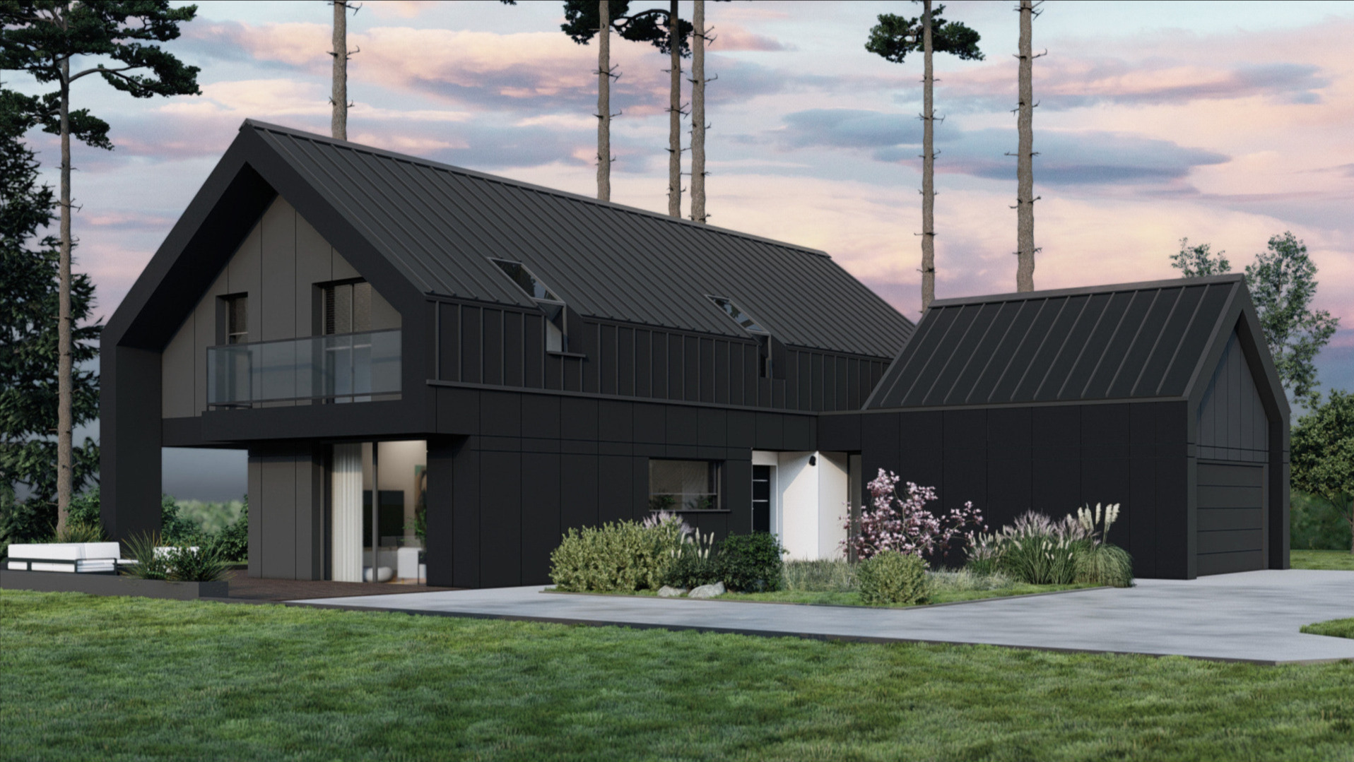 Dom jednorodzinny z garażem w Stróży